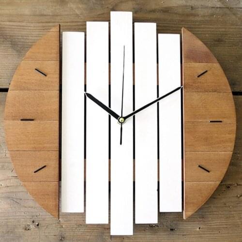 Steampunk Wooden Hanging Wall Clock Round Rustic Art Bedroom Home Decoration