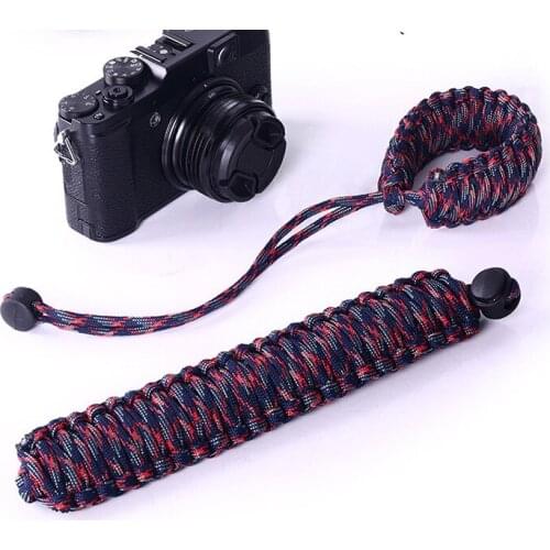 Double layer Camera Anti-lost wrist strap Outdoor tools 550Ibs 4mm Paracord Digital camera shatter-resistant
