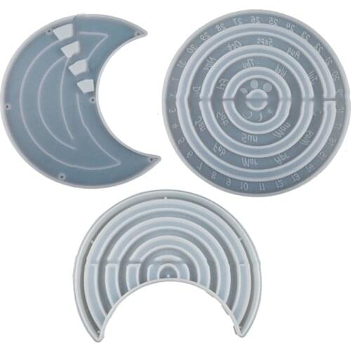 Epoxy Mold Calendar Hanging Plate Week Perpetual Calendar Listing Desktop Pendulum Hanging Silicone Mold