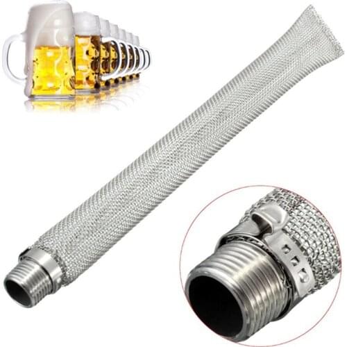 6 inch Mesh Beer Filter Tools Bazooka Screen Wine Stainless Steel Strainer Spigot Connect Thread Multifunction Brewing Home