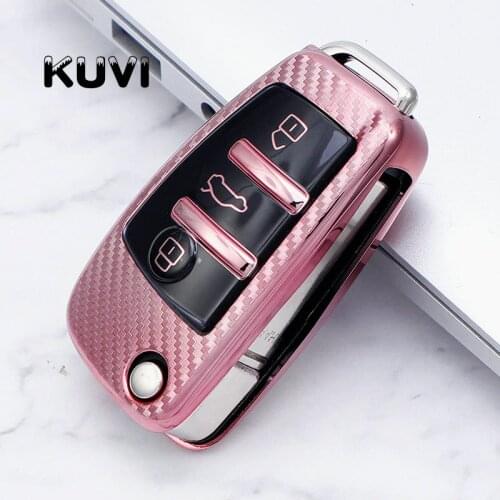 TPU Carbon Fiber Texture Car Key Cover Full Case For Audi A3 A4 A4L B5 B6 B7 B8 B9 A5 A6 A6L C5 C6 Q3 Q5 Q7 S5 S7 RS3 TT 2020