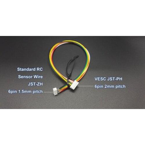 6pin to 5pin Hall Sensor Motor Transfer Cable 2.0 Female to 1.5 Male ESC Sensor Wire