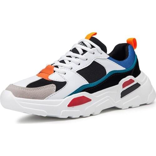 Thick Sole Mens Fashion Sneakers Trending Brand Gym Sports Shoes Male Outdoor Running Shoes Urban Chunky Street Walking Shoes