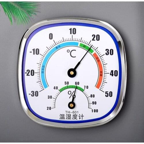 Leiouser User Wall Hanging Analog Thermometer Hygrometer Humidity Gauge Temperature Monitor Hanging & Stand No Battery Needed