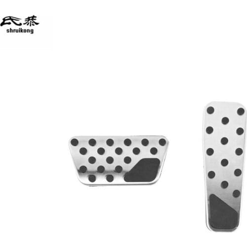 2pcs/lot AT stainless steel Accelerator brake Foot Rest Pedal Pad Sticker Accessories For 2011-2020 Dodge Charger car acessories