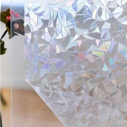 Stained Window Privacy Film Static Window Clings Vinyl 3D Window Decals Rainbow Window Stickers for Glass Door Home Heat Control