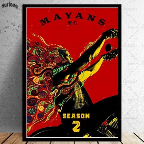 Wall Art Poster Mayans MC 2018 Hot TV Series Retro Pictures Prints Canvas Painting for Living Room Home Decor