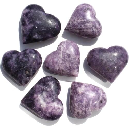 1 Kg hand made natural purple lilac stone healing crystal heart