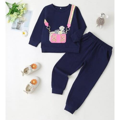 KEAIYOUHUO Toddler Girls Clothes 2021 New Spring Outfits Suits Tracksuit For Girls Clothing Sets T-shirt+Pants Kids Clothes Sets