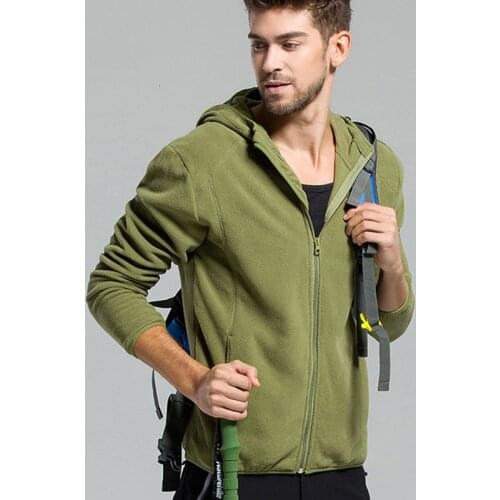 Autumn Winter Fleece Jacket Men Women Double-sided Cardigan Hooded Fleece Coat Outdoor Warm Hiking Climbing Sports Jacket Liner
