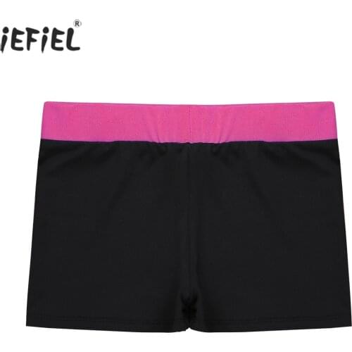 Casual Summer Girls Pants Elastic Waistband Shorts Bottoms Beach Gymnastic Sport Ballet Dancewear Swimsuit Pants Kids Clothes