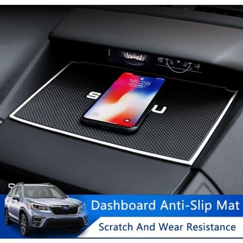 QHCP Car Silicone Non-slip Phone Holder Sticky Pads Anti-Slip Dashboard Mats Flexible Fit For Subaru Forester XV 2019 2020 2021
