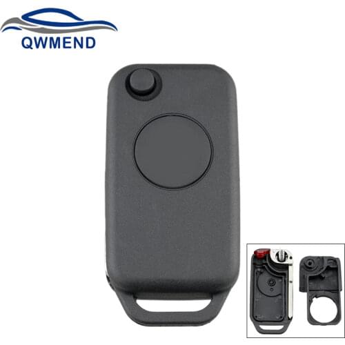 BHKEY 1Buttons Remote Car key shell Fob Case For Mercedes Benz W168 W124 W202 1984-2004 A C E For Two Smart