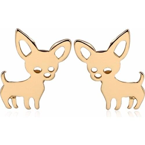 Daisies 10pcs/lot Stude Earrings Cute Chihuahua Earrings Lovely Dog Shaped Animal Earrings For Women