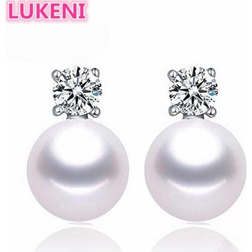 Genuine Fashion Pearl Earrings For Women Jewelry Freshwater Pearl With Princess Style Earrings Wedding Jewelry