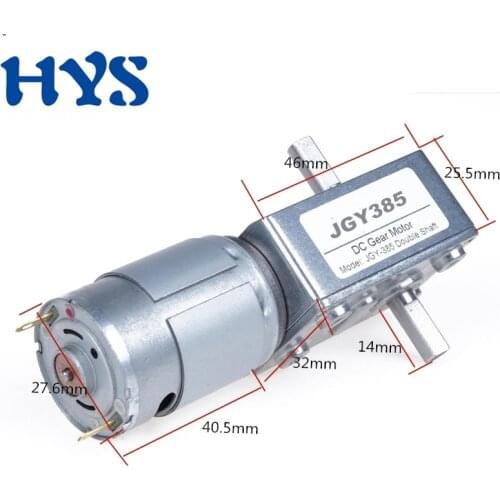 DC Motor 12 V 24V Volt Gear Double Shaft 14mm Electric Motor DC12V Speed Reducer 4/7/12/20/215rpm Mini Motors Controller JGY385