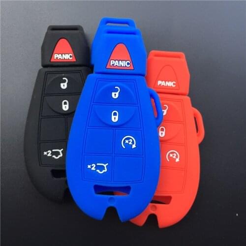 Silicone rubber Remote Car Key Case Cover For DODGE Challenger Journey Ram For Magnum for jeep Commander Cherokee
