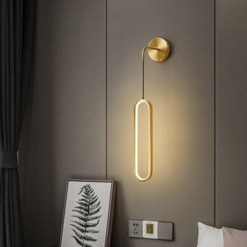 Modern Minimalist Living Room Study Background Wall Light Bedroom Bedside Home LED Wall Lamp Nordic Aisle Staircase led Lighting