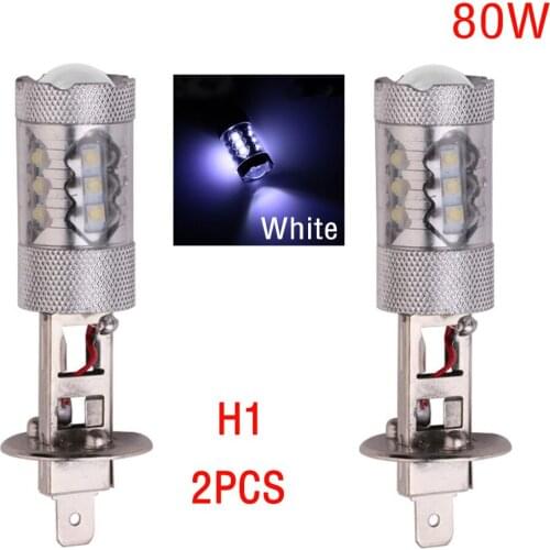 2PCS H1 H3 H4 H7 H8/H11 9005 9006 Led Bulb 80W Headlight Auto Led Lamp Car Styling Led Fog Light White Automobiles 2828 SMD