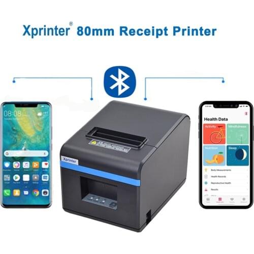 80mm Thermal Receipt Printer POS Printer USB Bluetooth Ethernet Port with Auto Cutter Support Android, iOS, Tablet iPad
