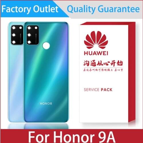 Back Cover For Huawei Honor 9A Back Battery Cover Rear Housing Door Case Housing Panel With Camera Lens