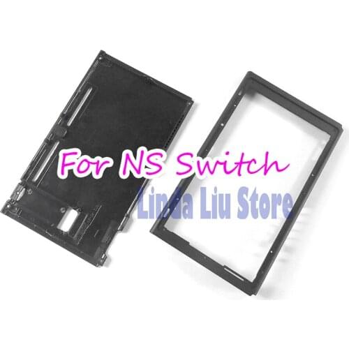 2PCS Replacement Black Hard Housing Shell Case Part for Switch NS NX Console Front Back Faceplate For Switch Main shell