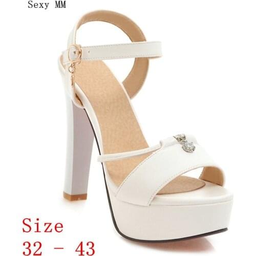Women High Heel Sandals Shoes Woman High Heels Platform Gladiator Sandals Pumps Small Plus Size 32 33 - 40 41 42 43