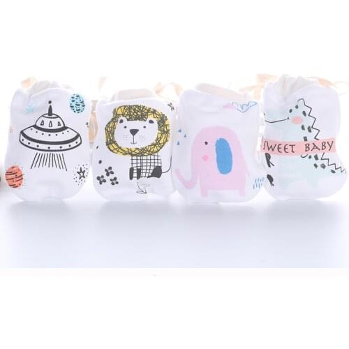 3 Pairs/lot Adjustable Baby Anti Scratch Gloves Newborn Cotton Breathable Mittens Four Season Toddler Facial Proteccion Mittens
