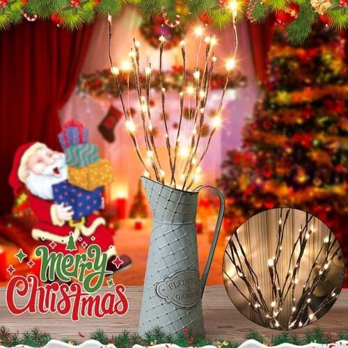 3pc Coquimbo 20 Bulbs LED Willow Branch Lamp Battery Powered Natural Tall Vase Filler Willow Twig Lighted Branch Home Decoration