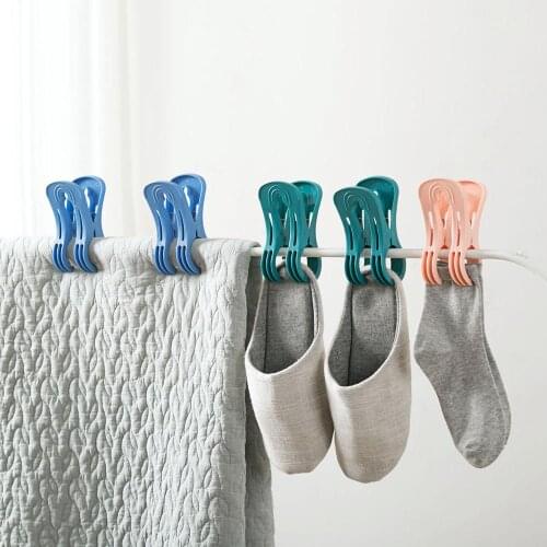 4PCS Large Windproof Clothes Clip Plastic Beach Towel Pegs Clothespin Clips Quilt Clothes Pegs Drying Racks