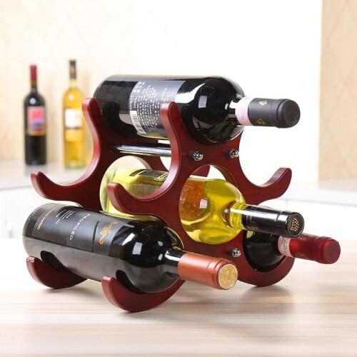 Wooden Wine Rack Storage Space Saver for Kitchen Countertops,Display, Cellar Bar Durable Wine Bottle Holders