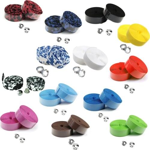 Road Bike Bicycle Cork Handlebar Bar Grip Wrap Tape + 2 Bar Plugs-Coffee