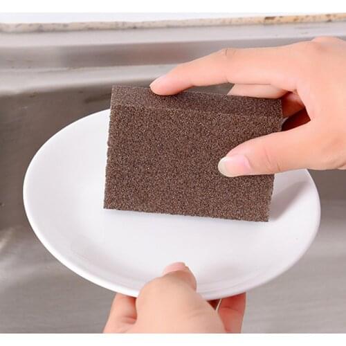 Effective Emery Cleaning Sponge Brush Kitchen Rust Stain Wiper Block Remover Pad