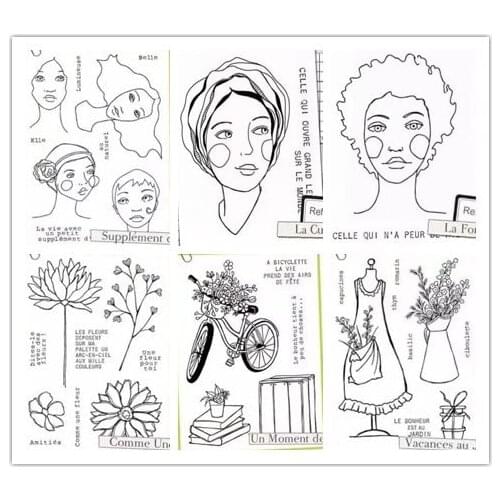 French Transparent Clear Stamps for DIY Scrapbooking/Card Making/Kids Christmas Fun Decoration Supplies