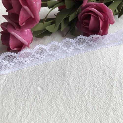 Milk white coton S2443 2.5cm brodé dentelle net rubans bordure de tissu bricolage couture artisanat matériaux