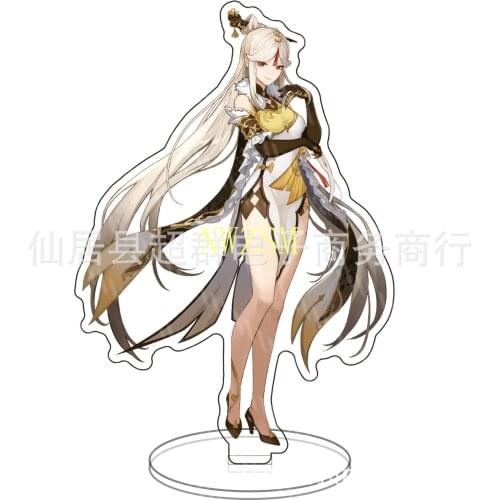 Game Genshin Impact Zhongli Mona Xinyan Cosplay Character Hero Theme Stand Model Plate Acrylic Figure Model Desk Decor Fans Gift
