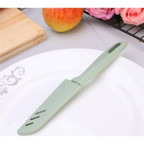 Colorful Handle Plastic Super Safe Stainless Steel Pocket Knife Kitchen Paring Kitchen Cooking Tools Girls Cool Christmas Gift