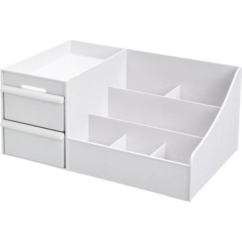 Cosmetic Makeup Organizer with Drawers Skin Care Storage Box Plastic Bathroom Lpstick Nail Brush Holder Desktop Containe