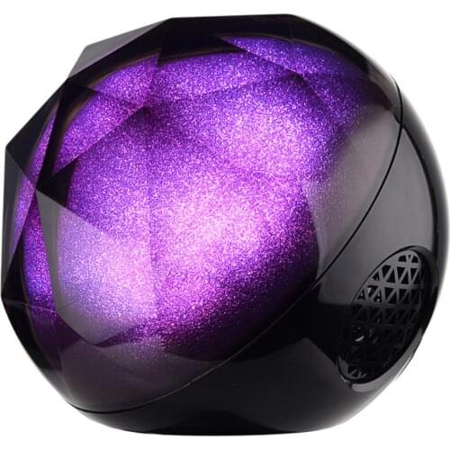 Bluetooth 5.0 Round Ball Speaker with Crystal Luminous Colorful LED Night Light