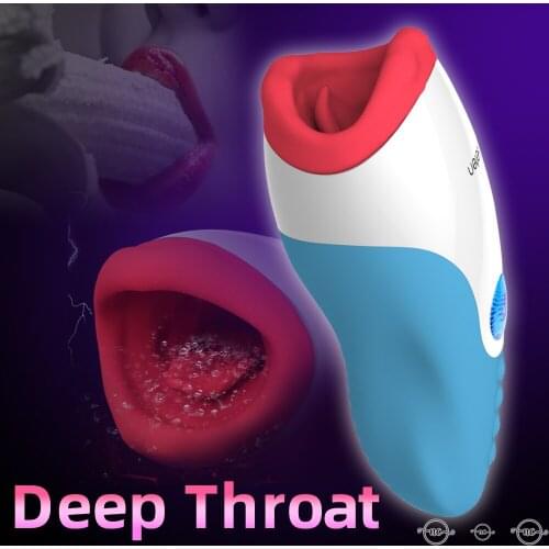 Leten Blowjob Male Masturbator Cup Deep Throat Oral Sex Electric Interactive Masturbation Sex Machine Heating Sex Toys for Men