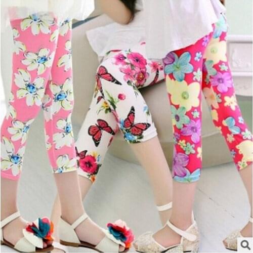 2020 Hot & New Girls leggings summer multi-colored elastic milk silk breathable pant girls Leggings