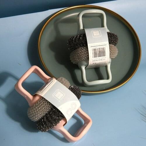 2pcs Multifunctional Kitchen Dishwashing and Pot Washing Brush, Candy Color Cleaning Brush, High Temperature Resistance