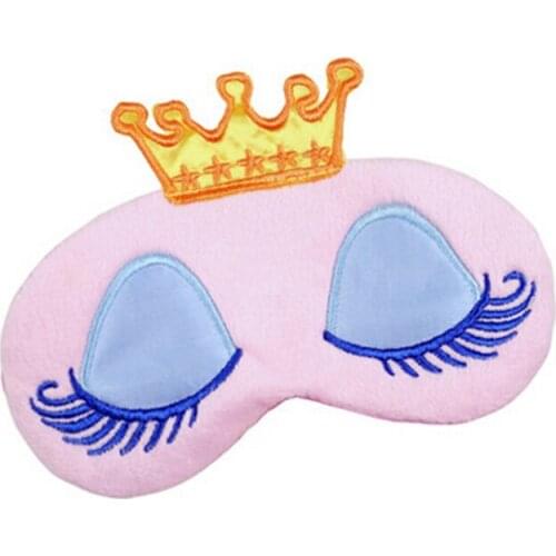 Cartoon Eye Sleeping Mask Blinder Patch Elastic Strap Eyeshade for Women Girls (Pink)