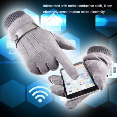 Mens Gloves Warm Windproof Thick Fashion Casual Riding Winter Outdoor Mountaineering Cycling Glovesym