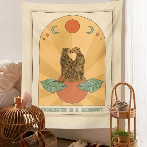 Strength Is A Mindset Tapestry Wall Hanging Minimalist Wall Decor Line Art Wall Decor Bedroom Room Decor Aesthetic Dorm Room