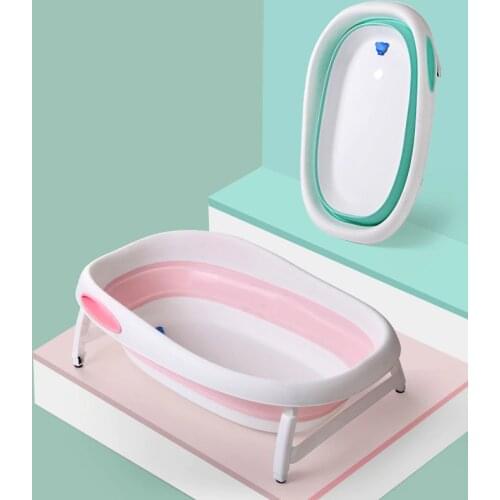 Non-Slip Portable Folding Infant Bath Tub Foldable Shower Basin Collapsible Baby Bathtub Baby Shower