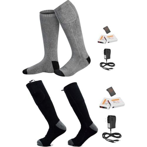 Newest Remote Control Electric Hot Socks 2200m Charging Thermostat Lithium Battery Heating Socks Can Be Washed And Warm
