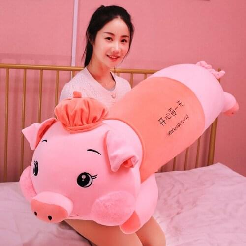 New Arrive Cute Soft 80-100CM Pink Lovely Soft Pig Plush Toys Doll Stuffed Baby Software Pillow Girlfriend Children Gift