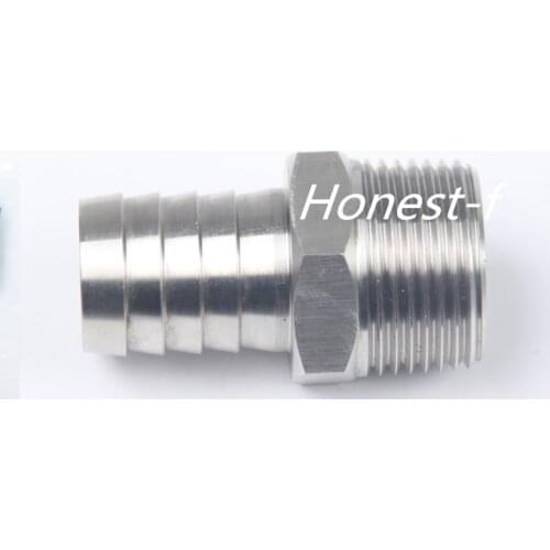 LTWFITTING Bar Production Stainless Steel 316 Barb Fitting Coupler / Connector 3/4" Hose ID x 3/4" Male NPT Air Fuel Water