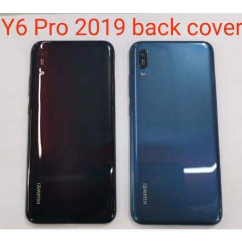 MIXUEWEIQ Original Battery Door Back Cover Housing Case For Huawei Y6 Pro 2019 With Camera Lens+Power Volume Buttons Spare Parts